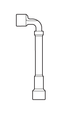 Ключ торцевой Г-образный 12 гранный, сквозной (ДелоТехники: 6*6 мм)