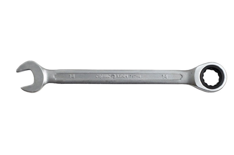 Ключ комбинированный рожково-накидной, трещеточный (СервисКлюч: 14*14 мм)